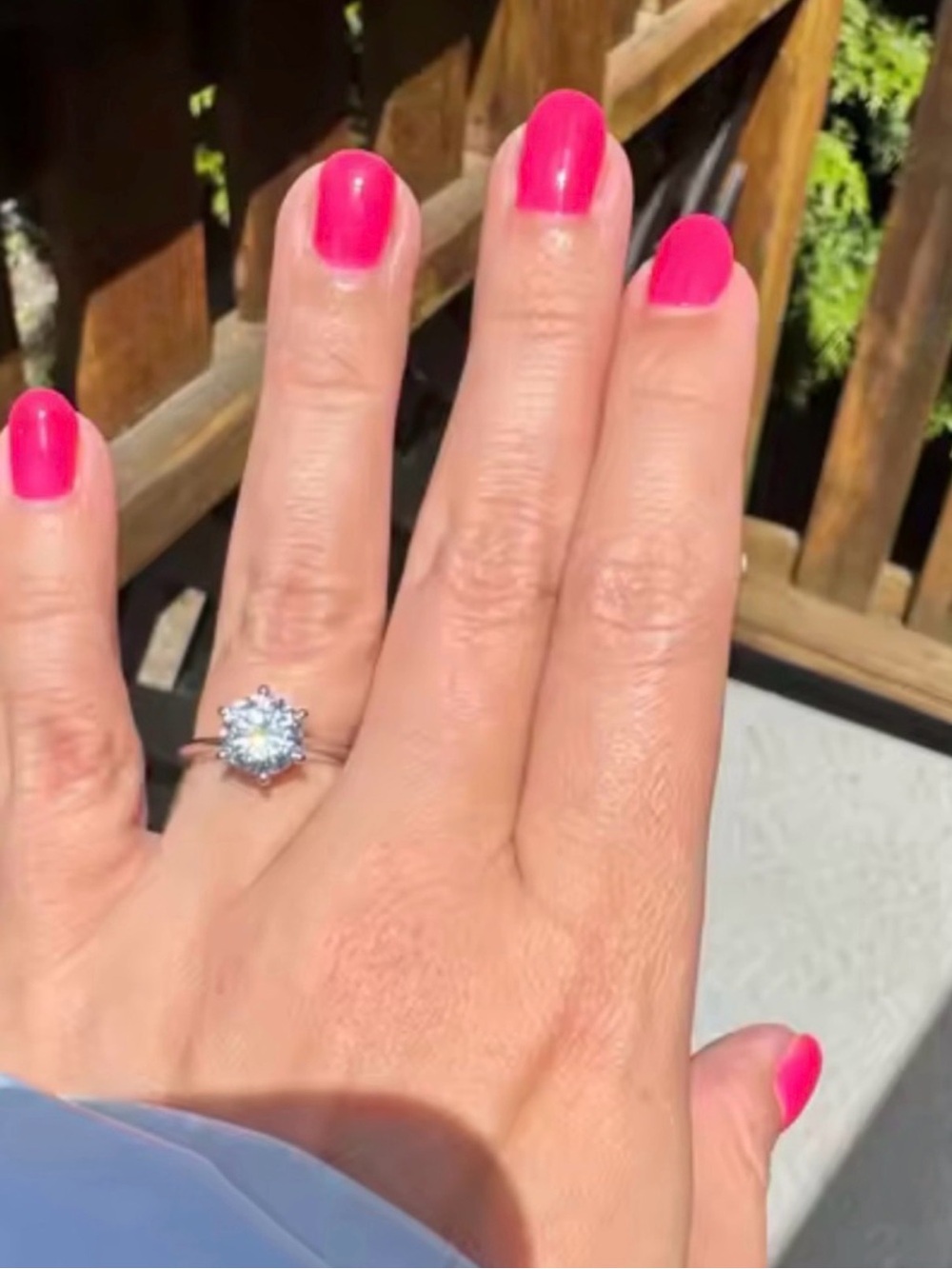 Classic Silver Solitaire Engagement Ring - Silver - Picture 6 of 6